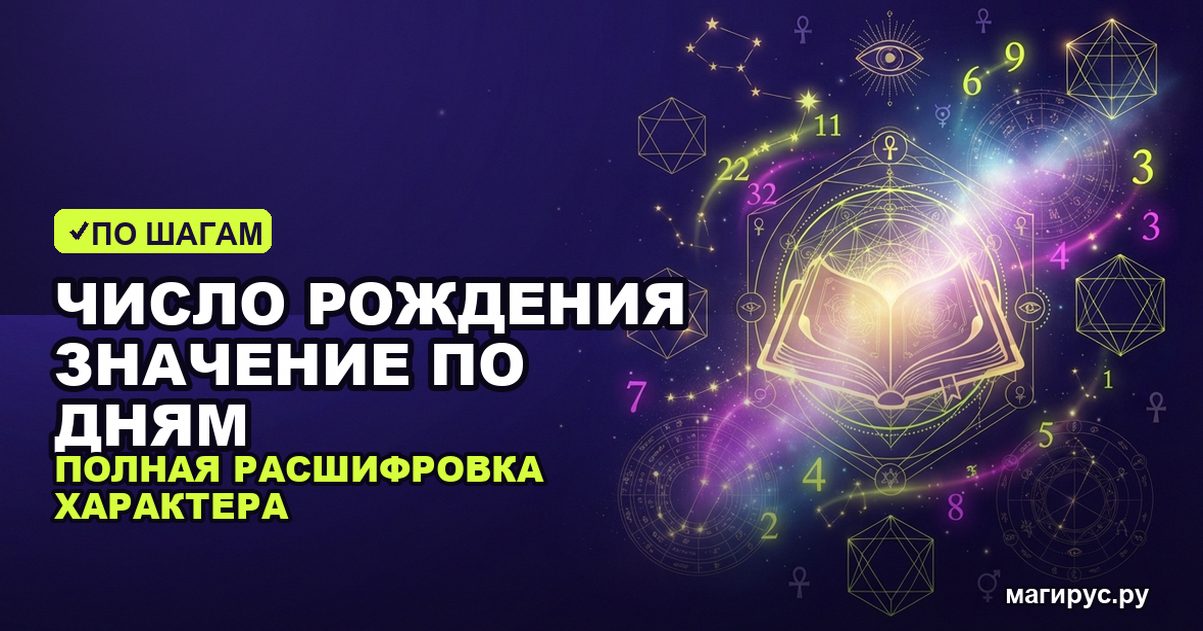 Число рождения значение по дням: полная расшифровка характера