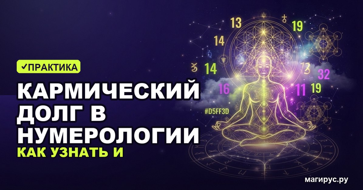 Кармический долг в нумерологии: как узнать и рассчитать по дате