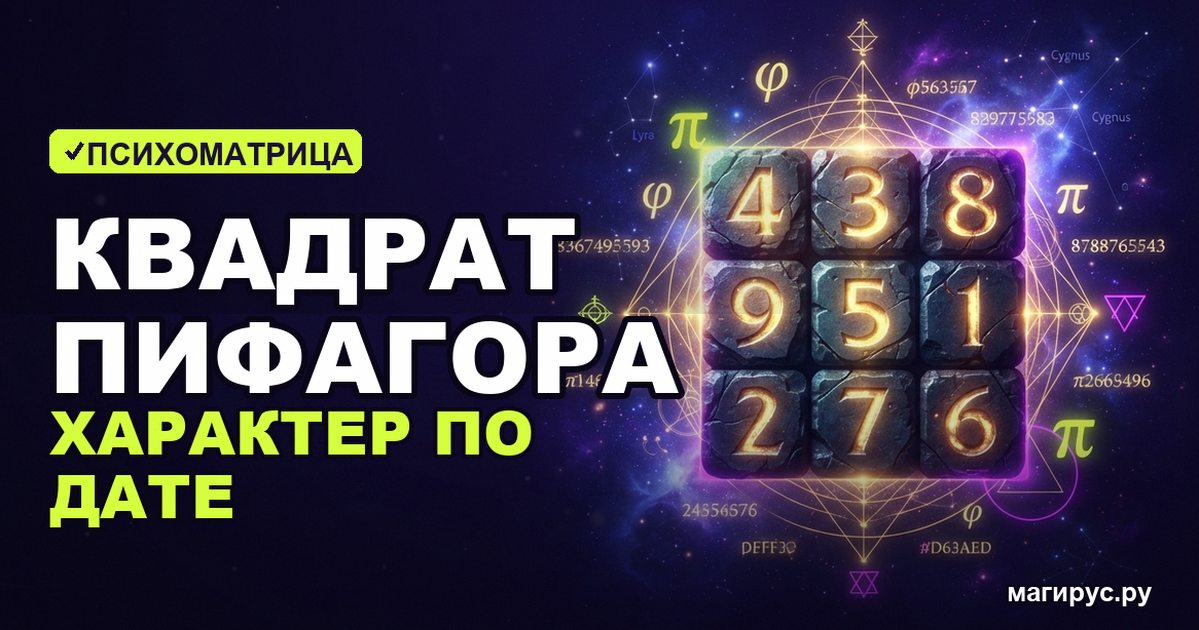 Квадрат Пифагора: психоматрица по дате рождения и значение ячеек