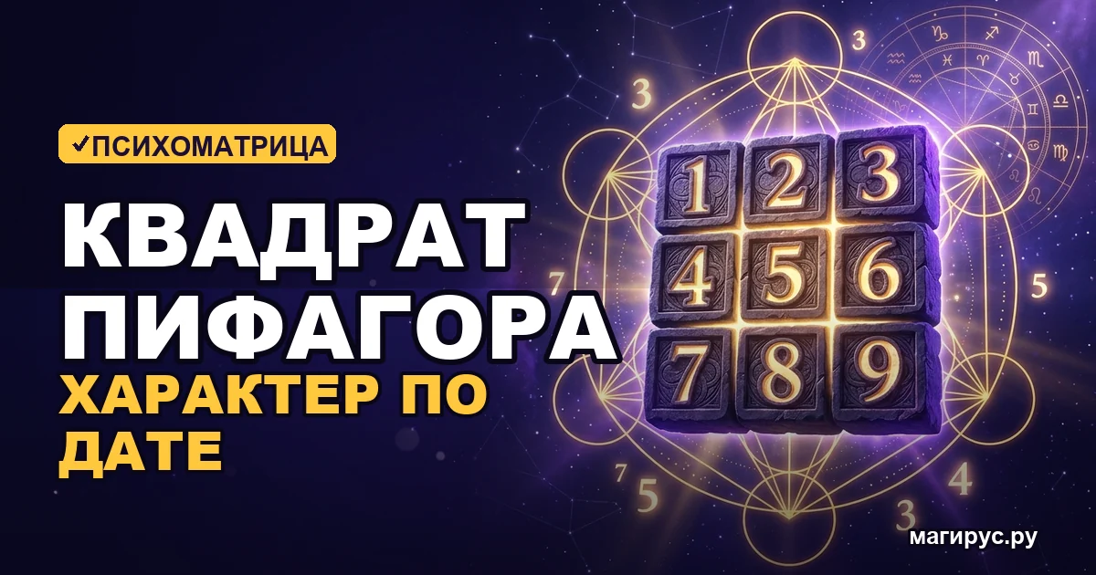 Квадрат Пифагора: психоматрица по дате рождения и значение ячеек